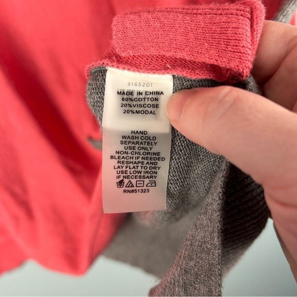 Vince Camuto Pink And Grey Color Block Tunic Top Size L - Picture 4 of 6